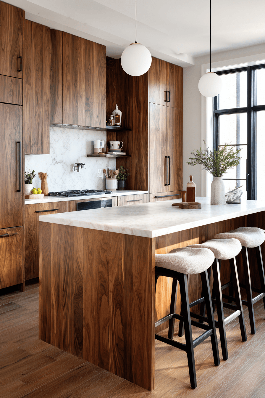 27 Walnut Kitchen Cabinet Ideas for a Warm and Timeless Look