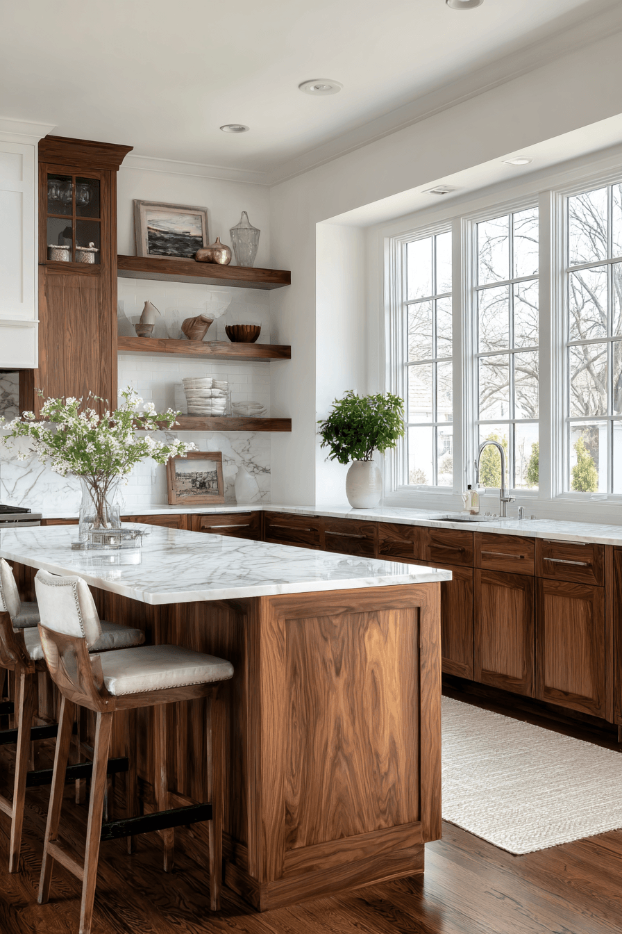 27 Walnut Kitchen Cabinet Ideas for a Warm and Timeless Look
