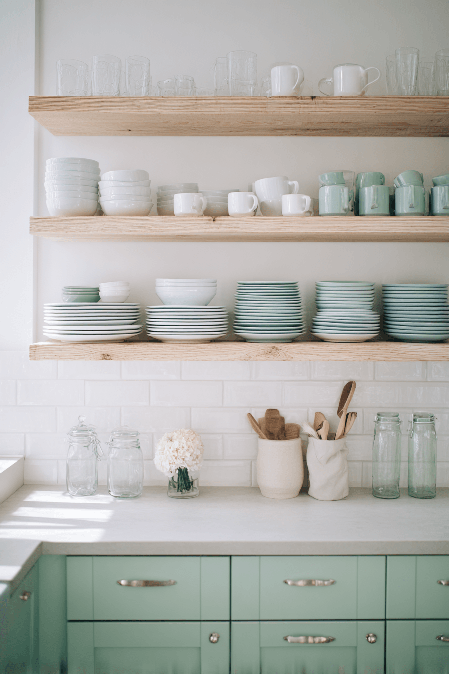 27 Mint Green Kitchen Cabinet Ideas for a Fresh Home