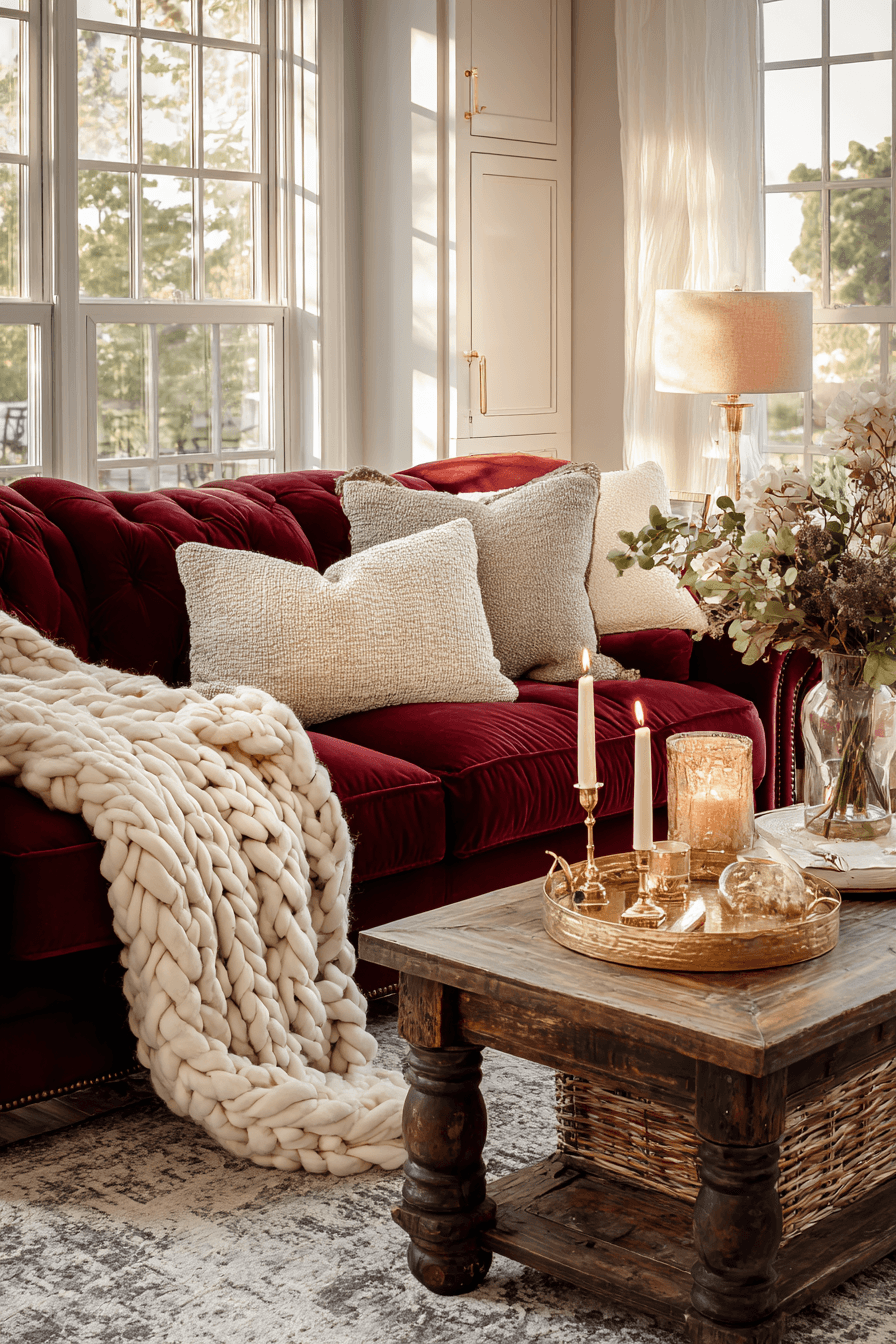 27 Burgundy Couch Living Room Ideas for a Rich and Stylish Space