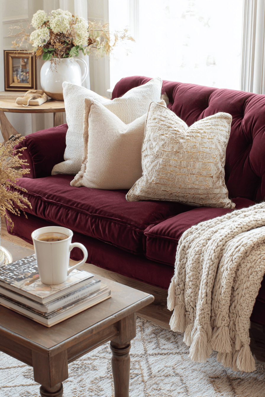 27 Burgundy Couch Living Room Ideas for a Rich and Stylish Space