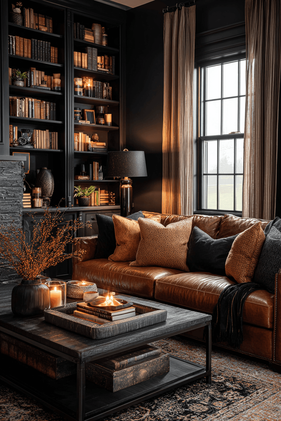 27 Black and Brown Living Room Designs That Feel Cozy and Elegant