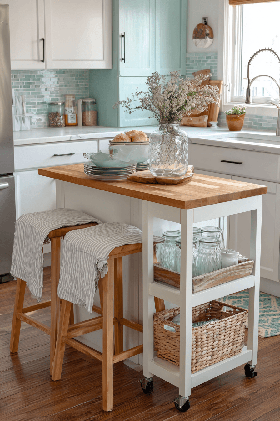 27 Cozy Small Kitchens With Islands That Look Surprisingly Spacious