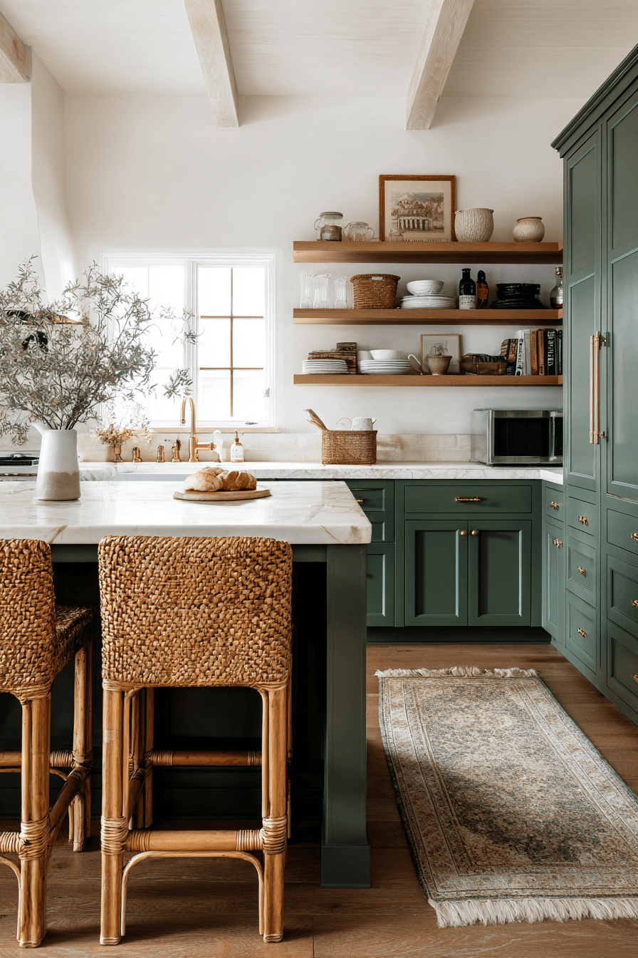 27 Pewter Green Kitchen Cabinet Ideas for a Calm and Timeless Home