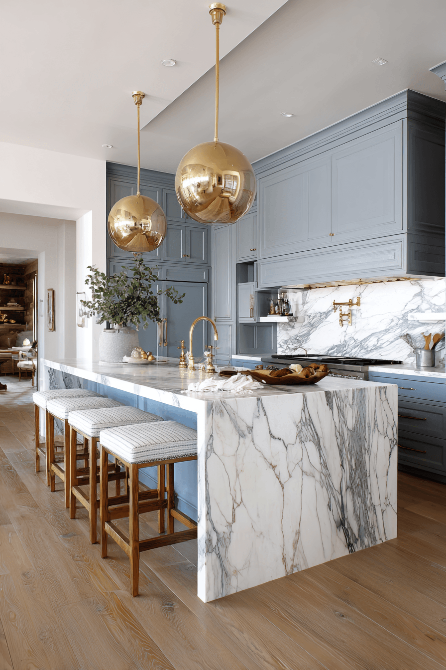 27 Blue Gray Kitchen Cabinets That Feel Calm and Elegant