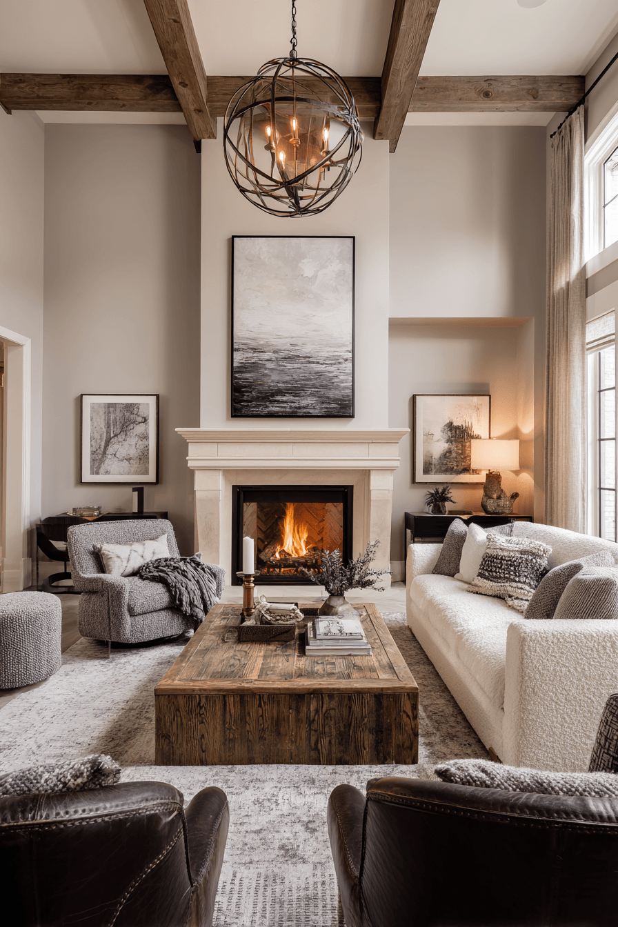27 Rustic Living Room With Fireplace Ideas for a Cozy Retreat