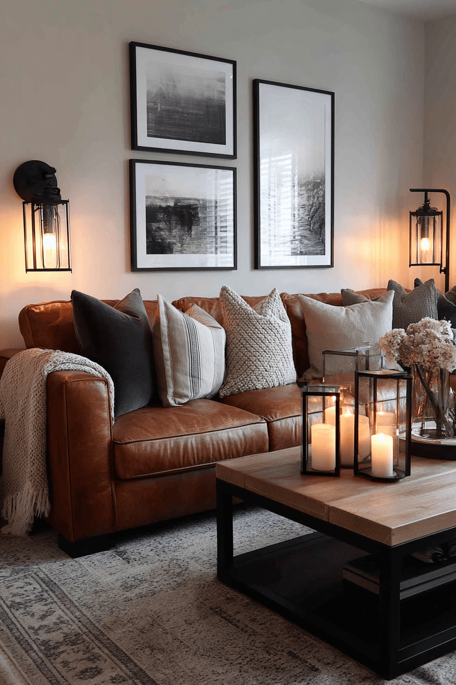 27 Black and Brown Living Room Designs That Feel Cozy and Elegant