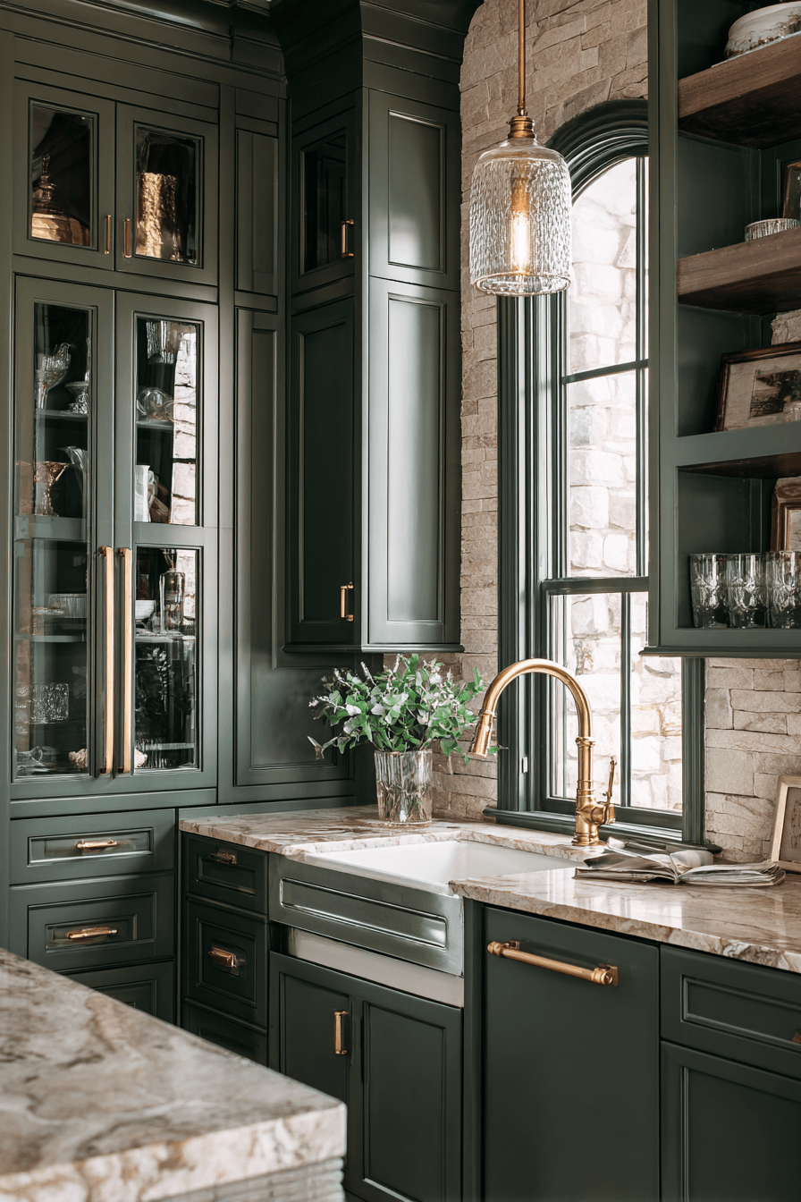 27 Pewter Green Kitchen Cabinet Ideas for a Calm and Timeless Home