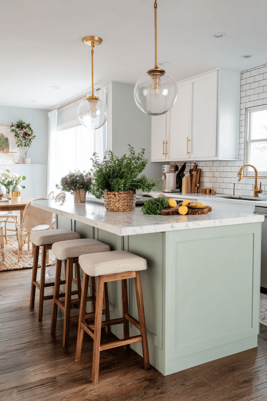 27 Cozy Small Kitchens With Islands That Look Surprisingly Spacious