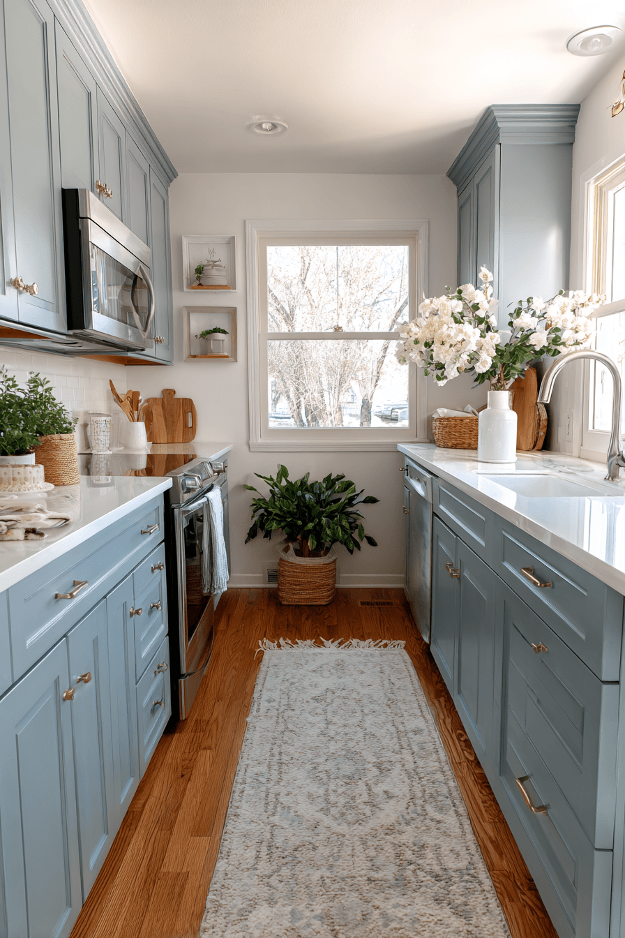 27 Blue Gray Kitchen Cabinets That Feel Calm and Elegant
