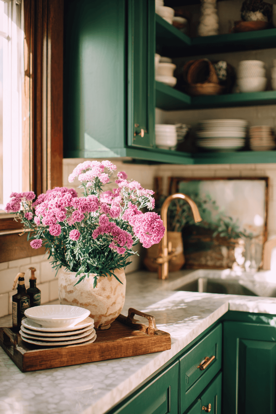 27 Pewter Green Kitchen Cabinet Ideas for a Calm and Timeless Home