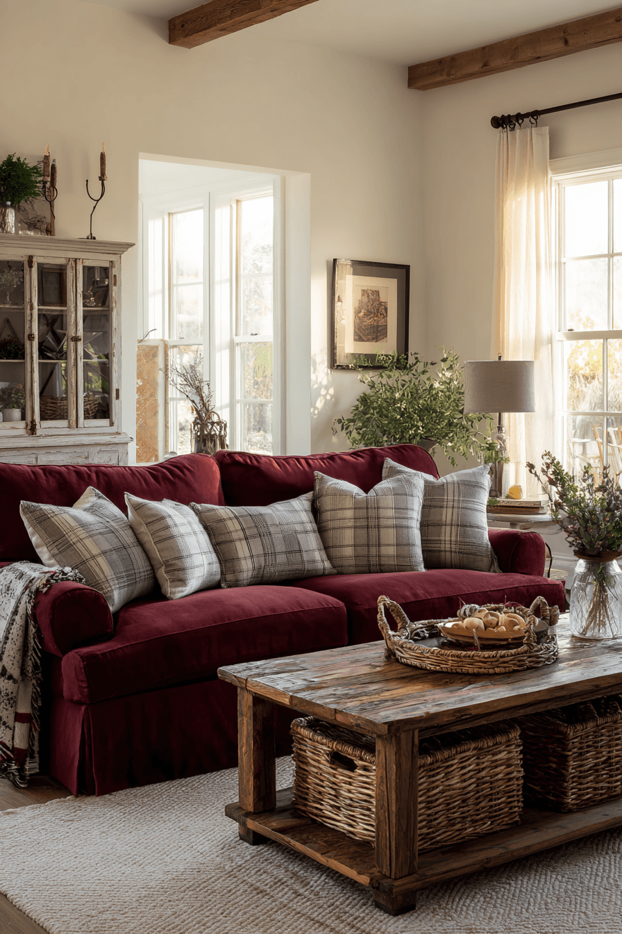 27 Burgundy Couch Living Room Ideas for a Rich and Stylish Space