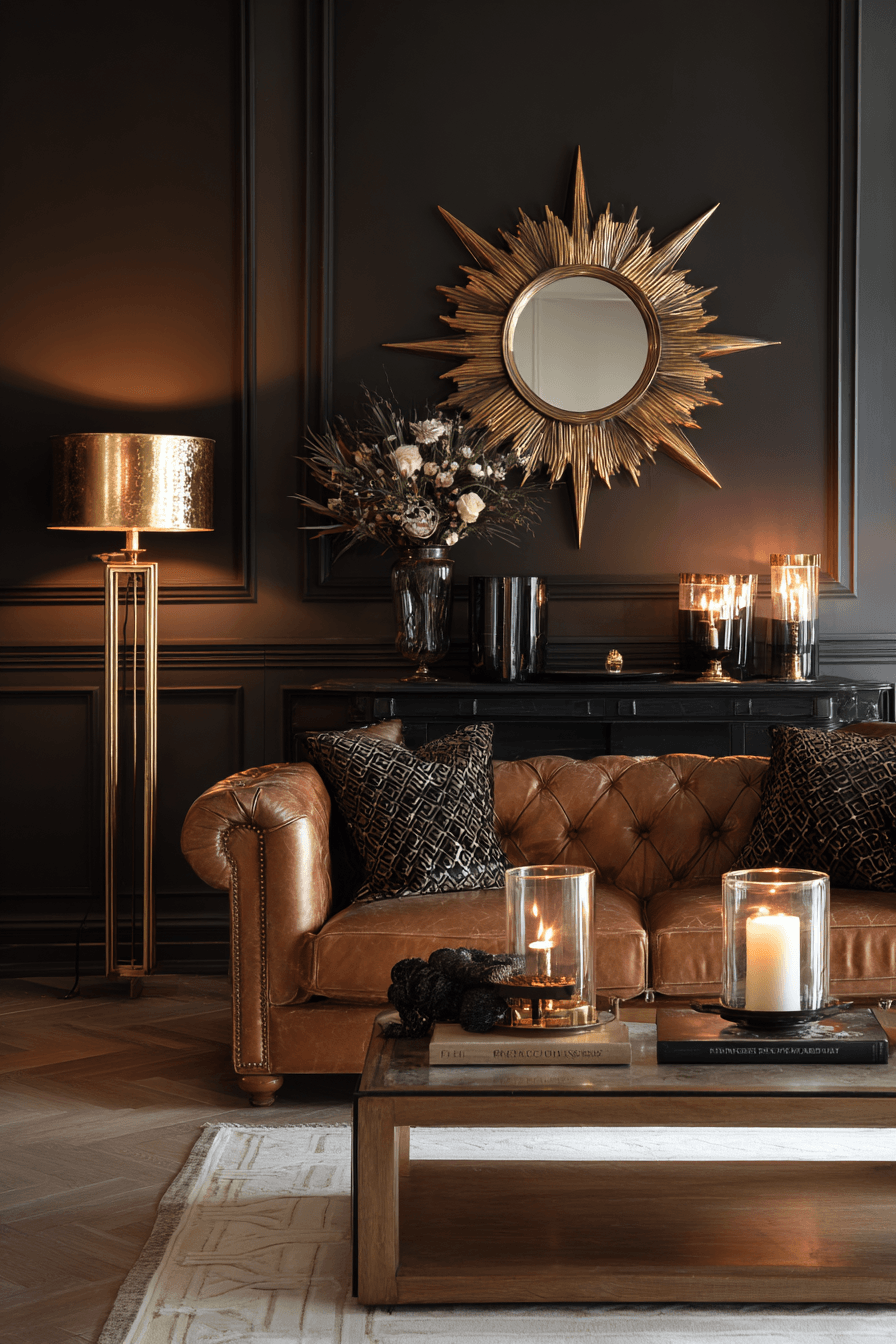 27 Black and Brown Living Room Designs That Feel Cozy and Elegant