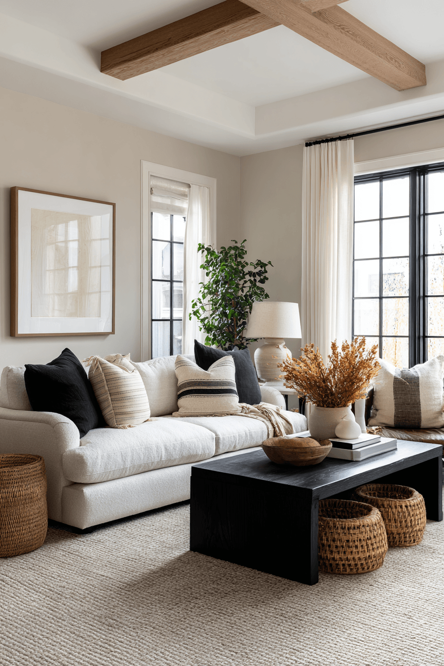 27 Beige and Black Living Room Ideas for a Cozy and Elegant Home