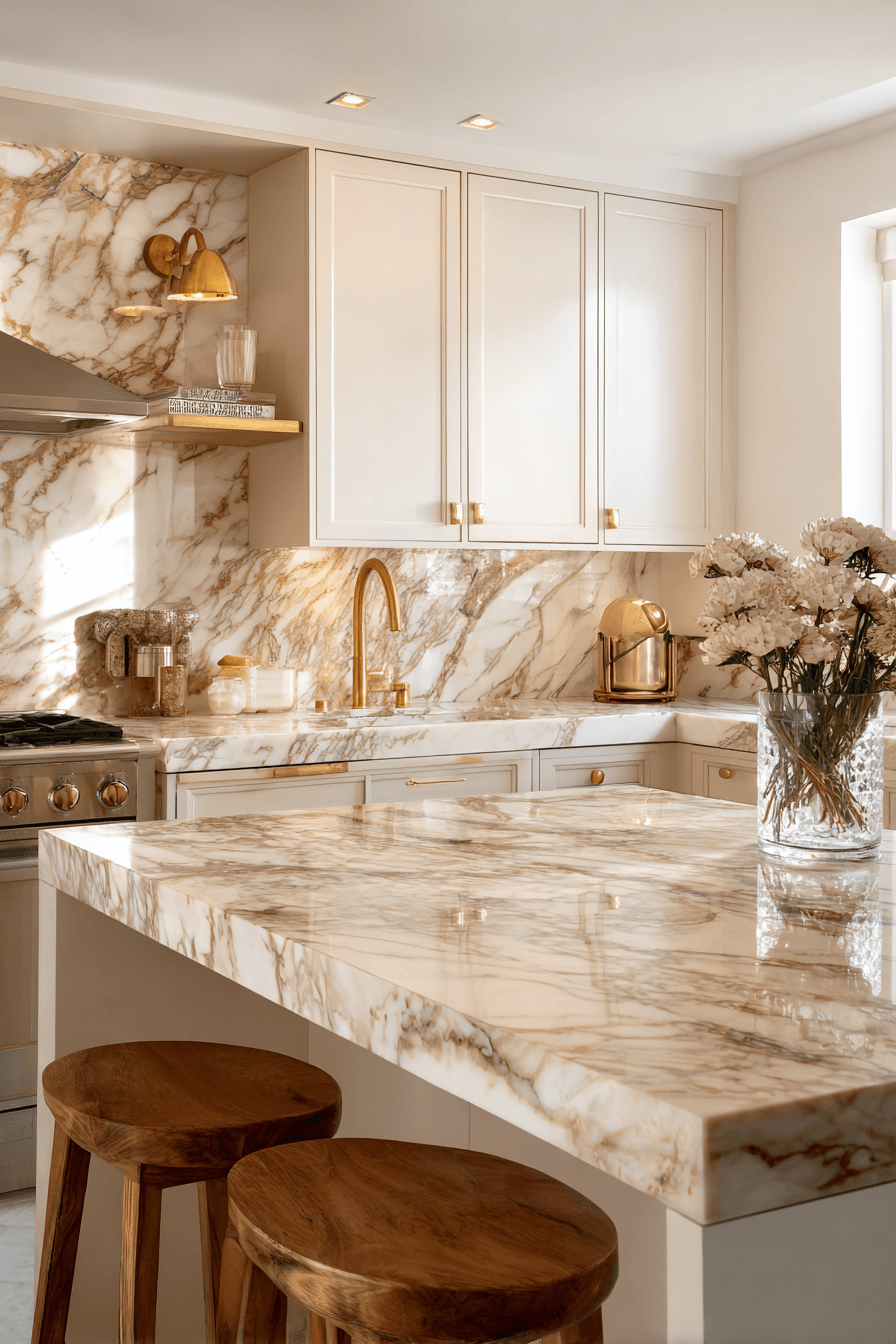 27 Cozy Small Kitchens With Islands That Look Surprisingly Spacious