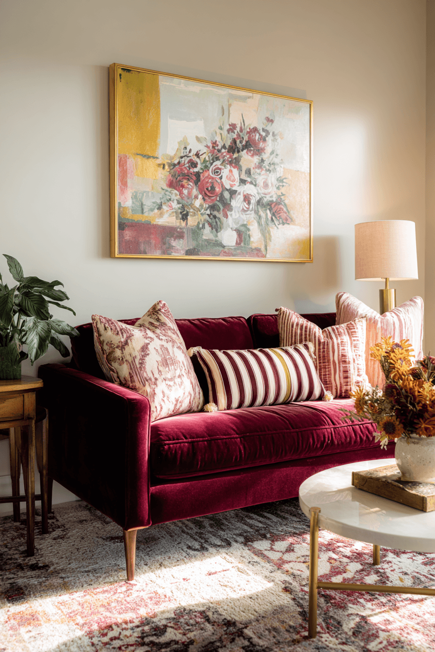 27 Burgundy Couch Living Room Ideas for a Rich and Stylish Space