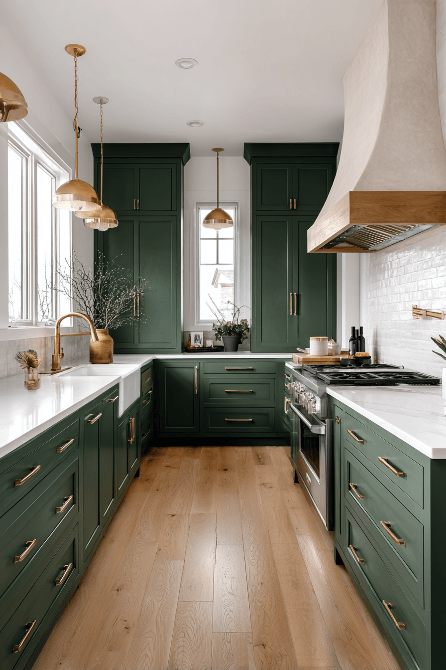 27 Pewter Green Kitchen Cabinet Ideas for a Calm and Timeless Home