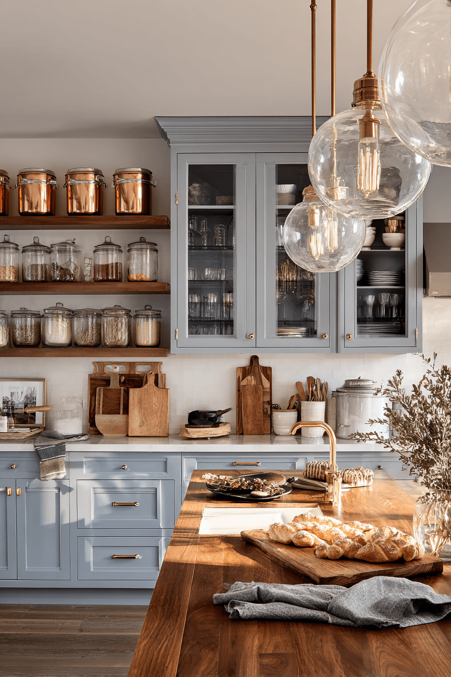 27 Blue Gray Kitchen Cabinets That Feel Calm and Elegant