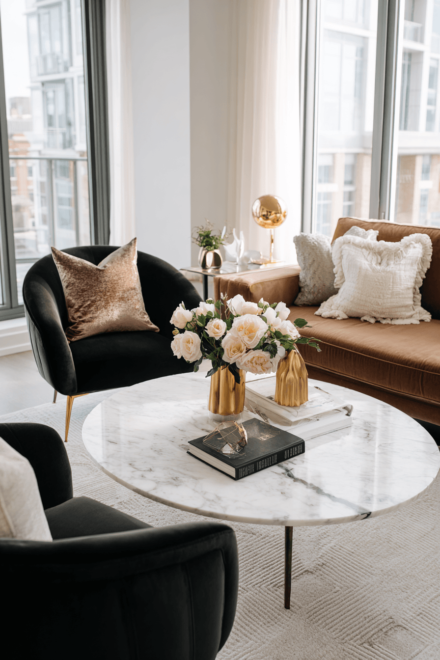 27 Black and Brown Living Room Designs That Feel Cozy and Elegant