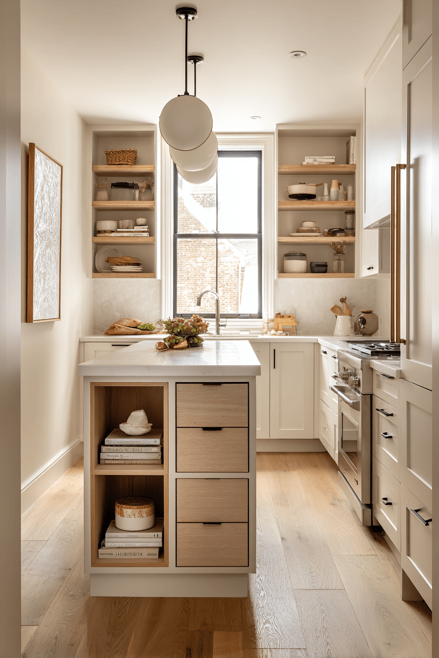 27 Cozy Small Kitchens With Islands That Look Surprisingly Spacious