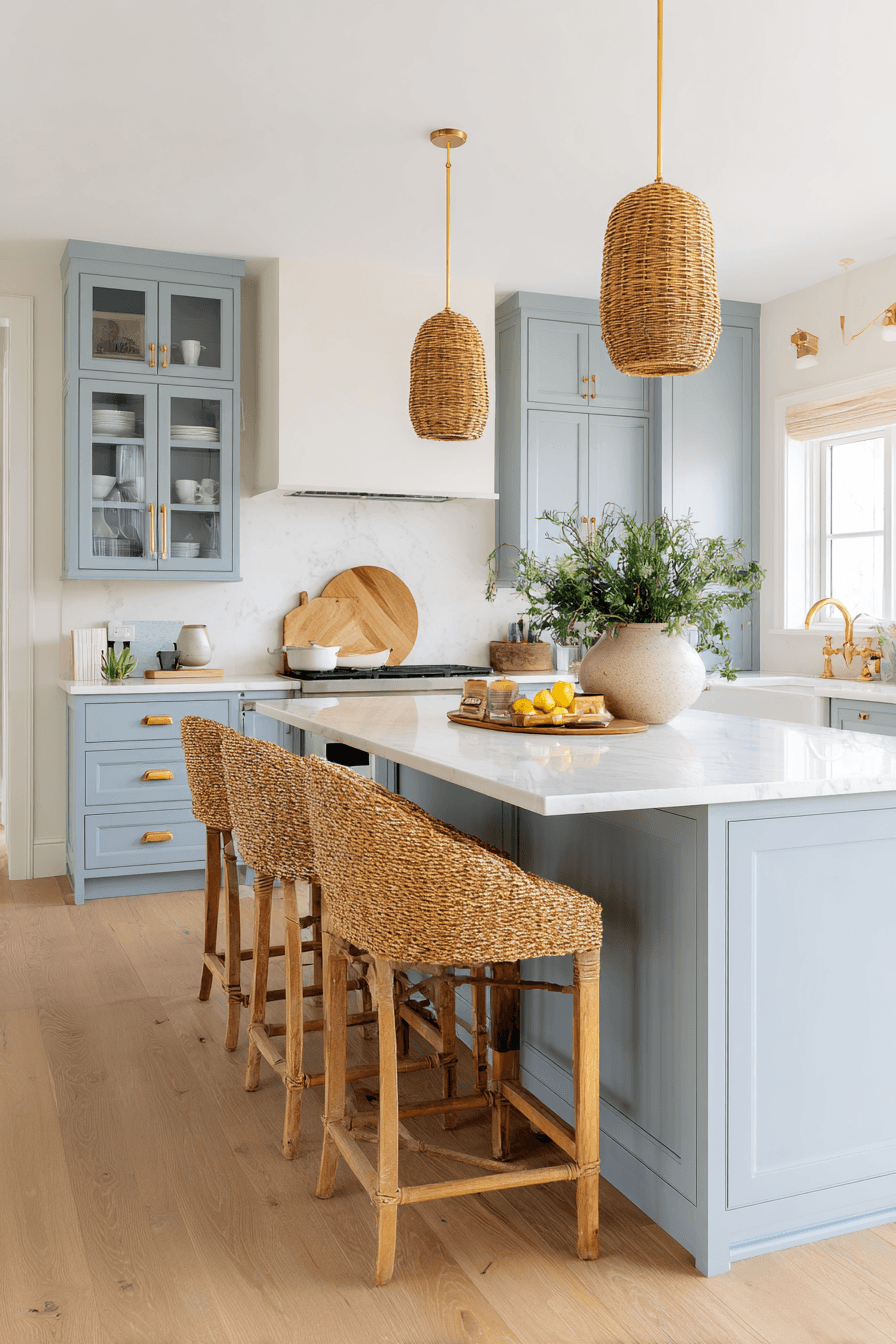 27 Blue Gray Kitchen Cabinets That Feel Calm and Elegant