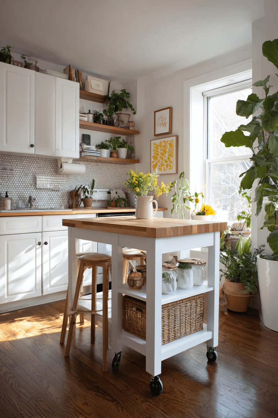 27 Cozy Small Kitchens With Islands That Look Surprisingly Spacious
