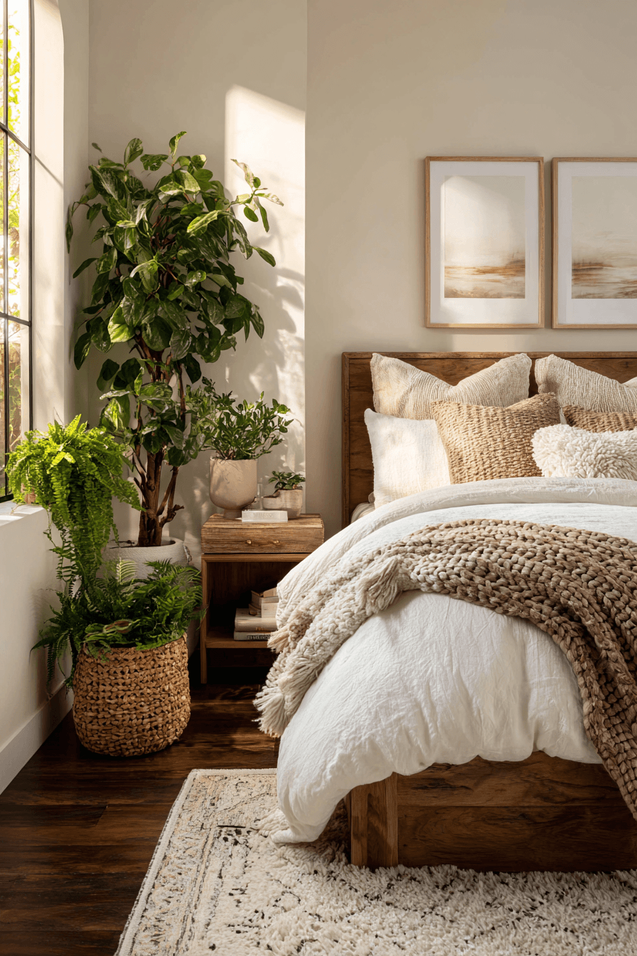 27 Dreamy Bedrooms With Plants for a Relaxing Vibe