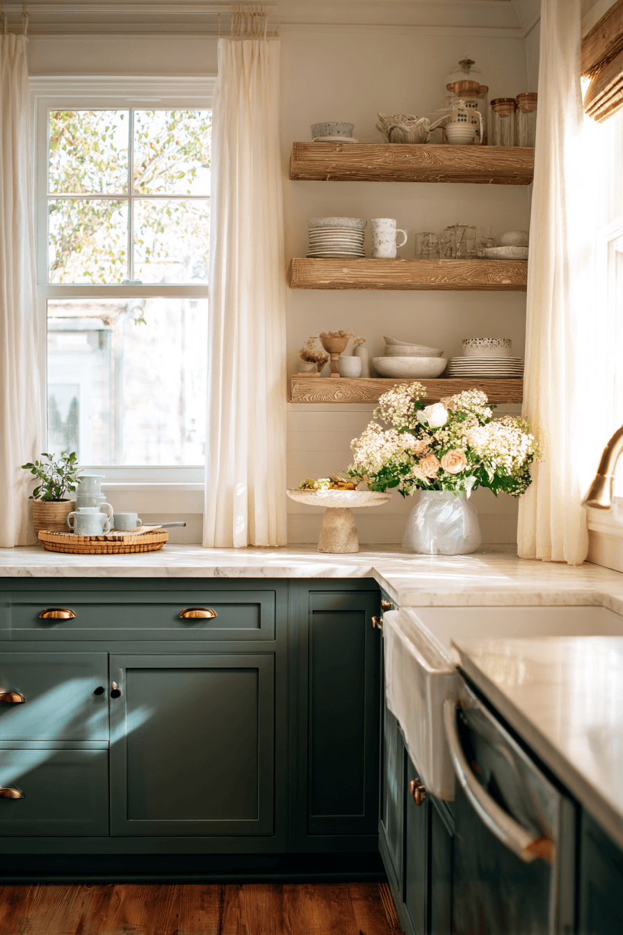 27 Pewter Green Kitchen Cabinet Ideas for a Calm and Timeless Home