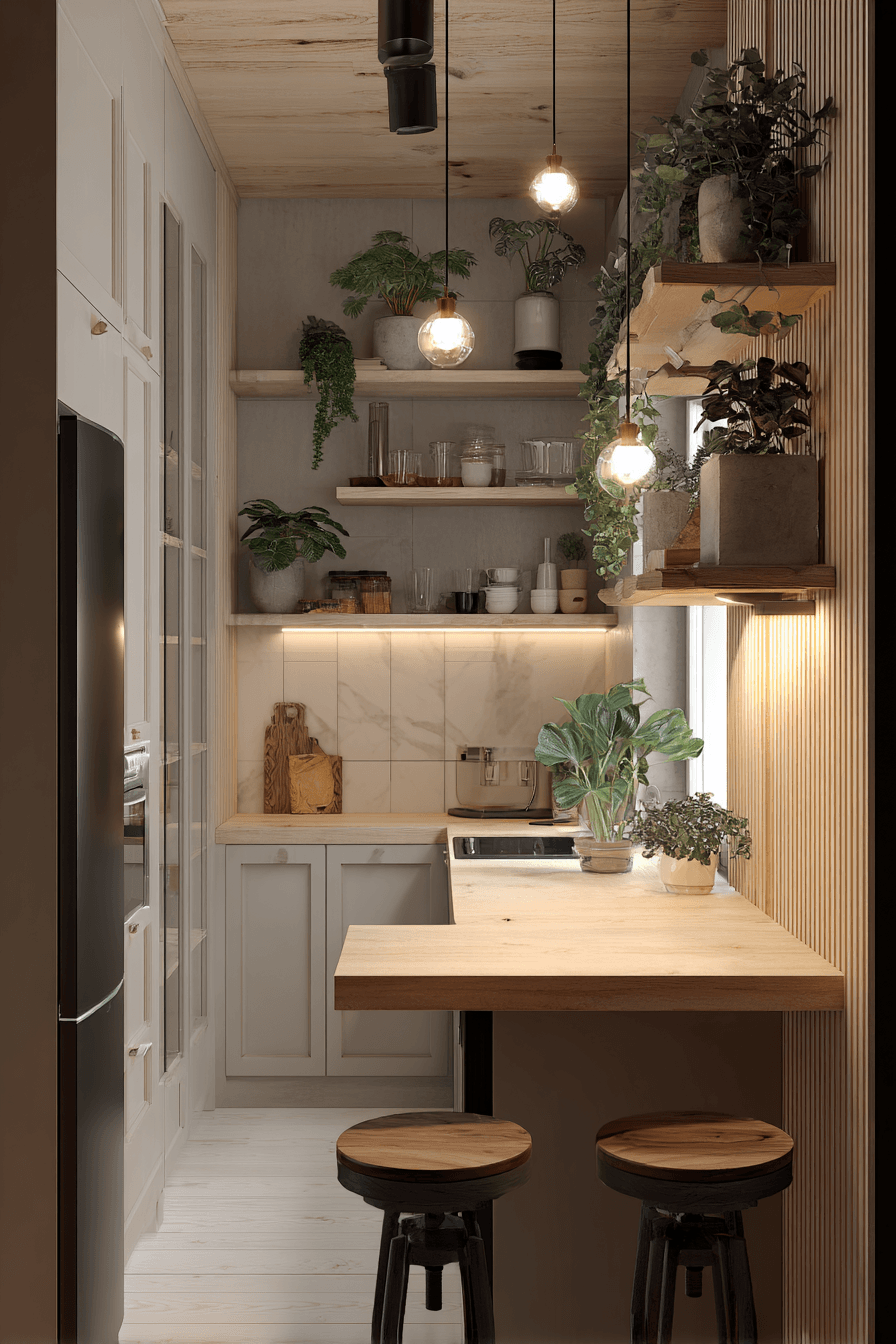 27 Cozy Small Kitchens With Islands That Look Surprisingly Spacious