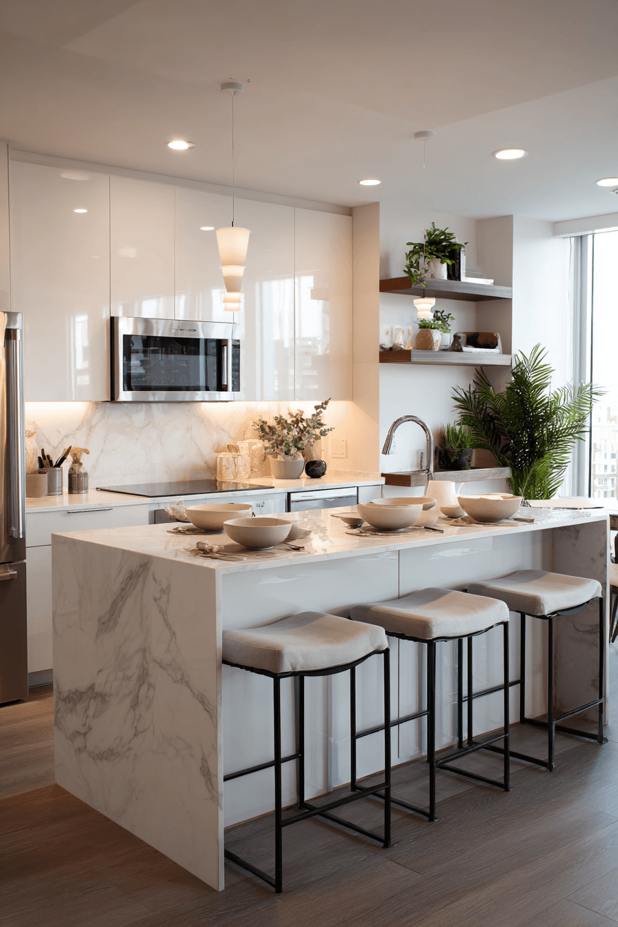 27 Cozy Small Kitchens With Islands That Look Surprisingly Spacious