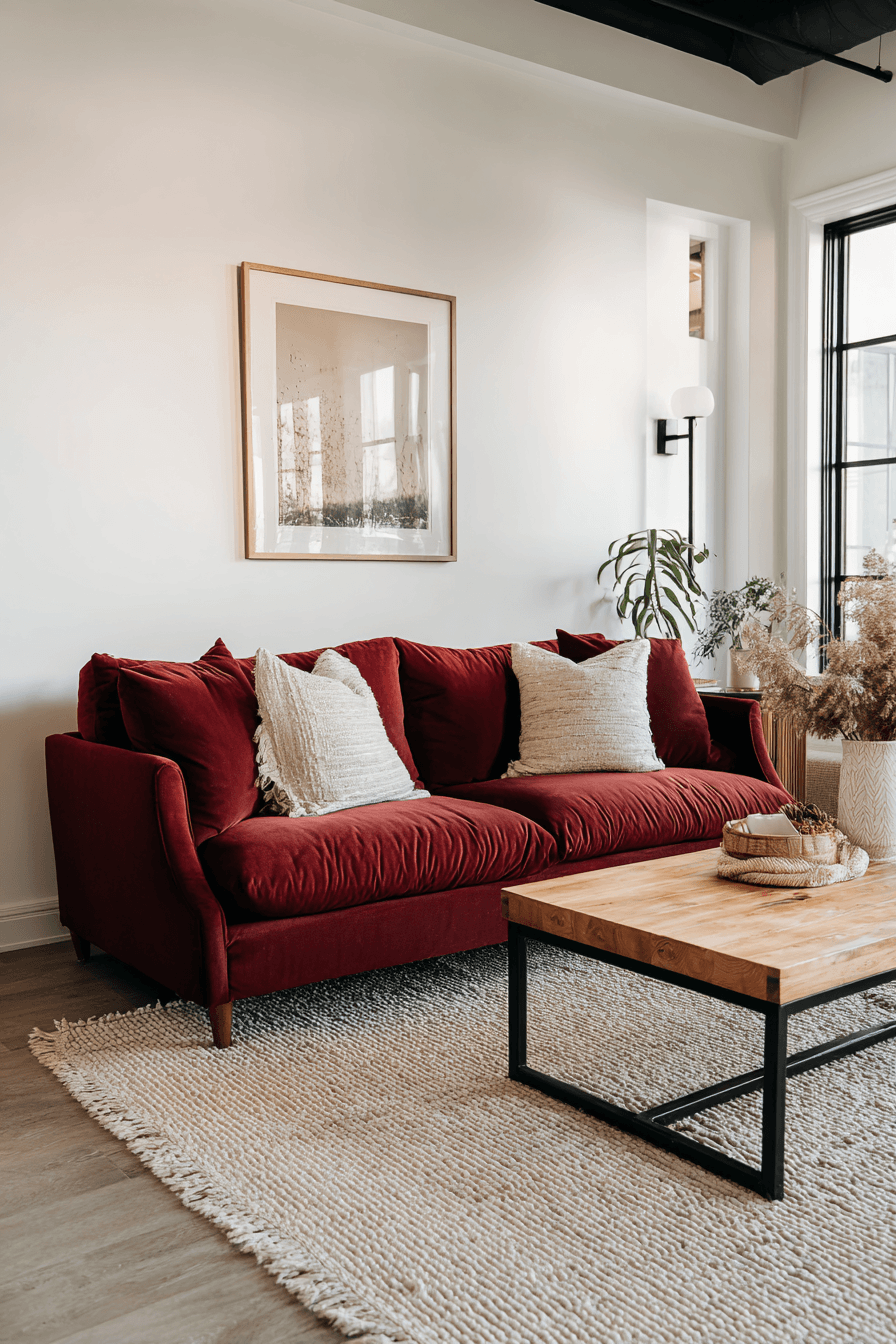 27 Burgundy Couch Living Room Ideas for a Rich and Stylish Space