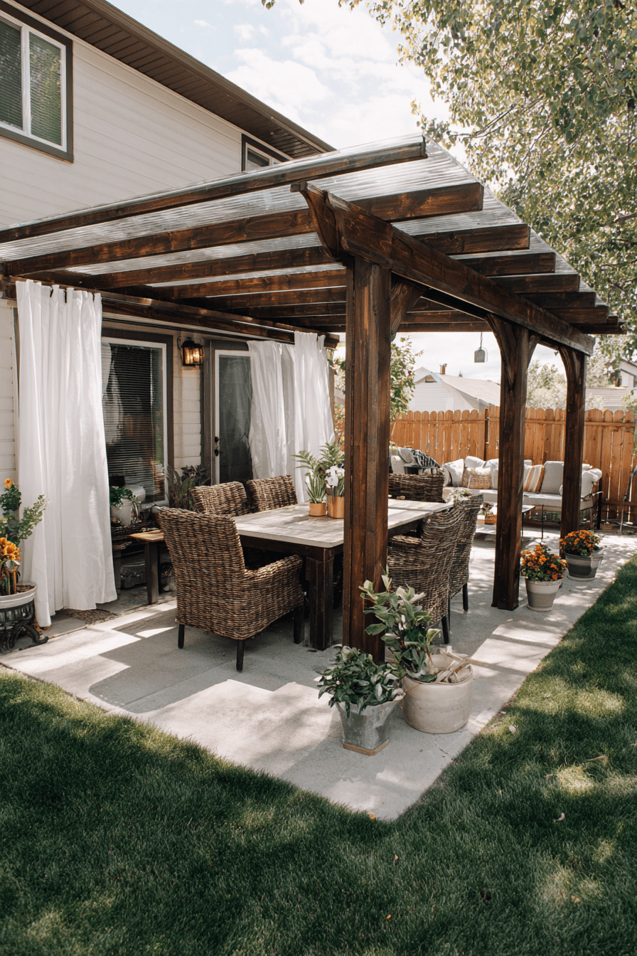 27 Pergola Ideas With Roof Designs for a Stylish Outdoor Space