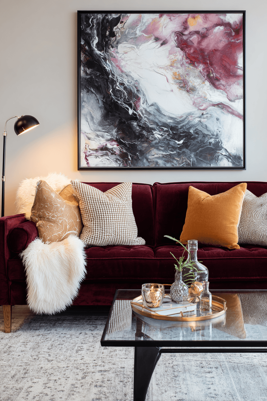 27 Burgundy Couch Living Room Ideas for a Rich and Stylish Space