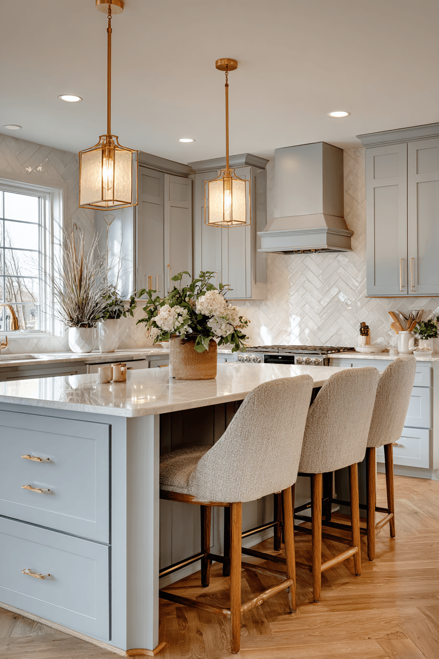 27 Blue Gray Kitchen Cabinets That Feel Calm and Elegant