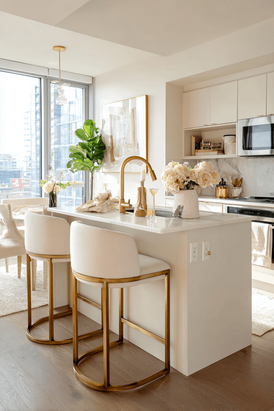 27 Cozy Small Kitchens With Islands That Look Surprisingly Spacious