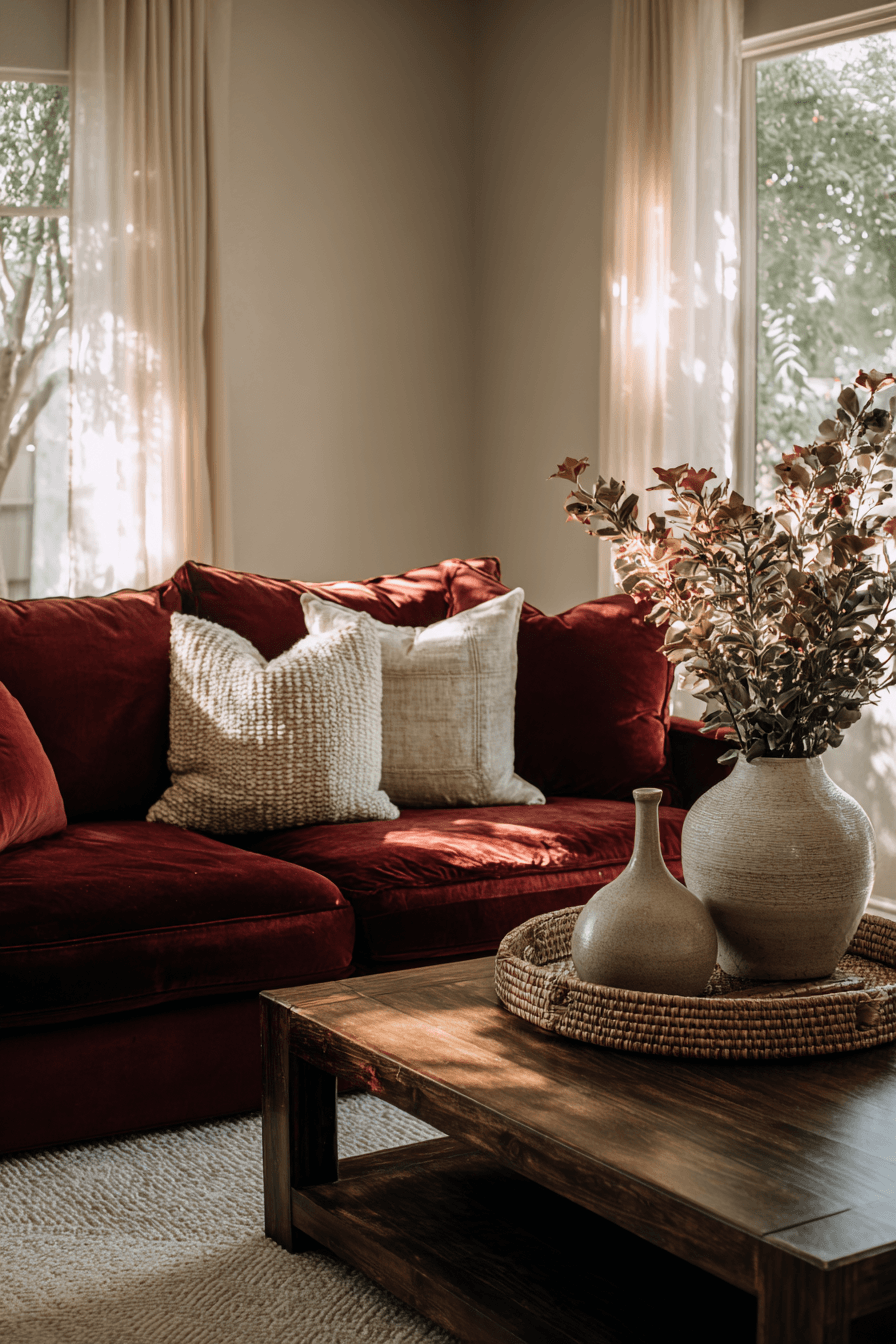 27 Burgundy Couch Living Room Ideas for a Rich and Stylish Space