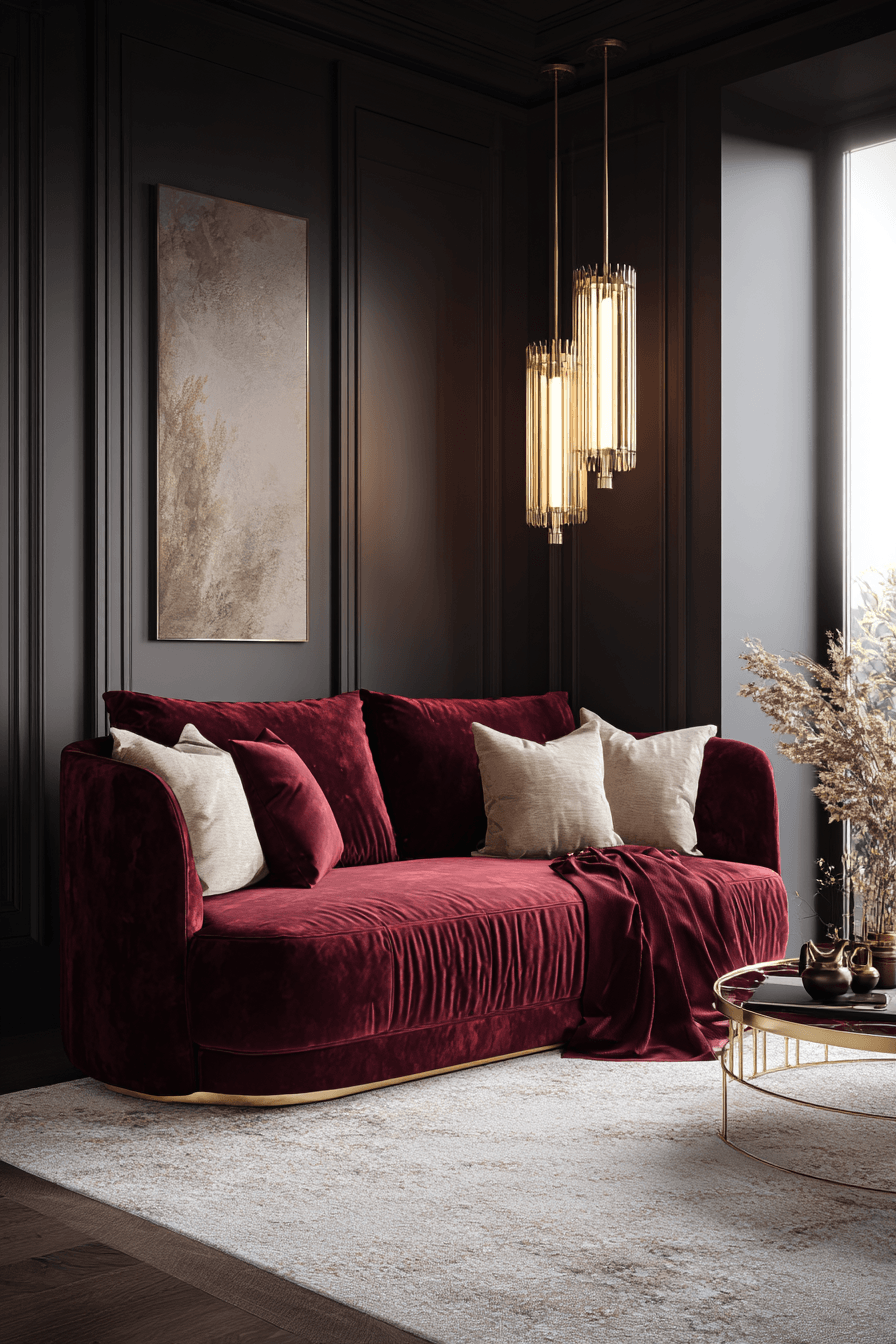 27 Burgundy Couch Living Room Ideas for a Rich and Stylish Space