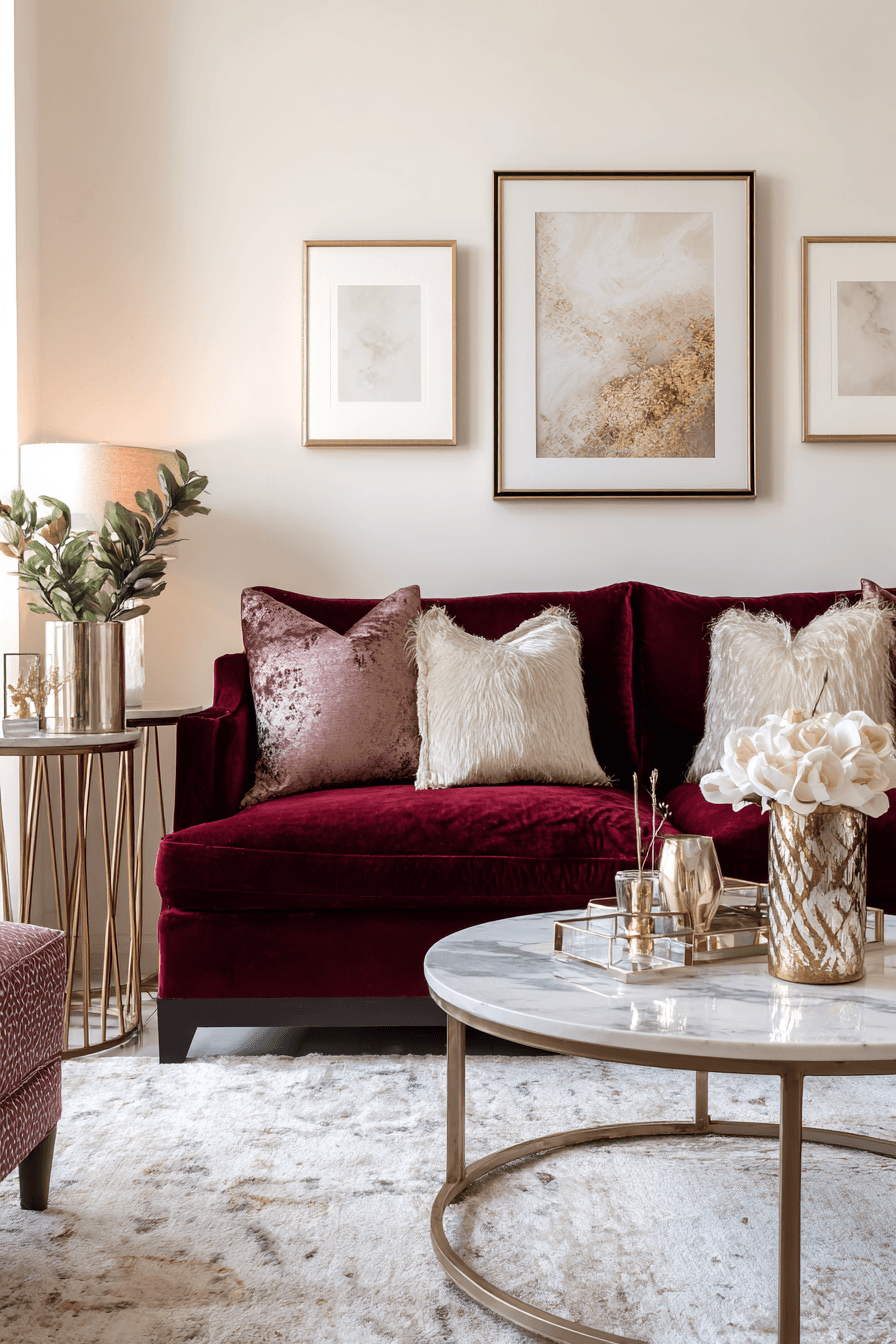 27 Burgundy Couch Living Room Ideas for a Rich and Stylish Space