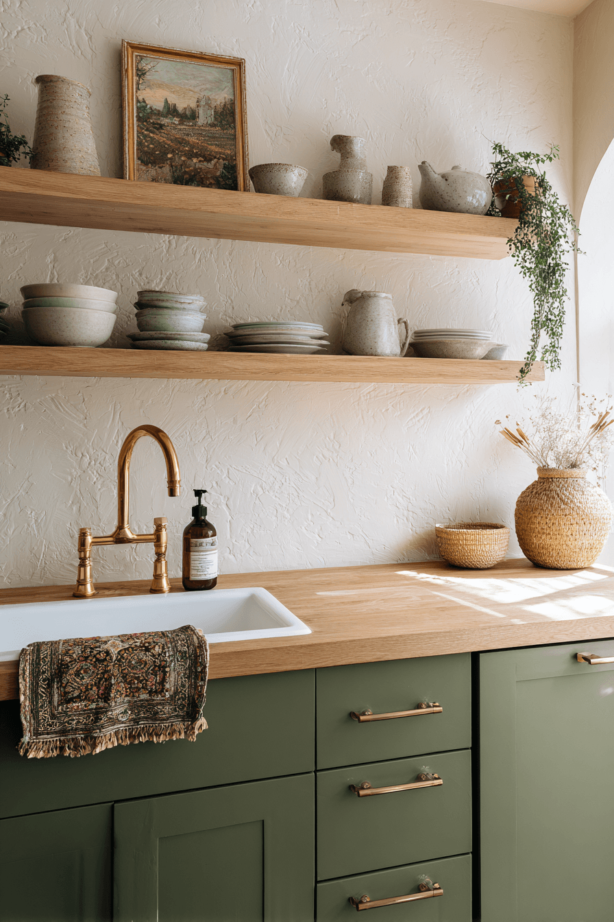 27 Pewter Green Kitchen Cabinet Ideas for a Calm and Timeless Home