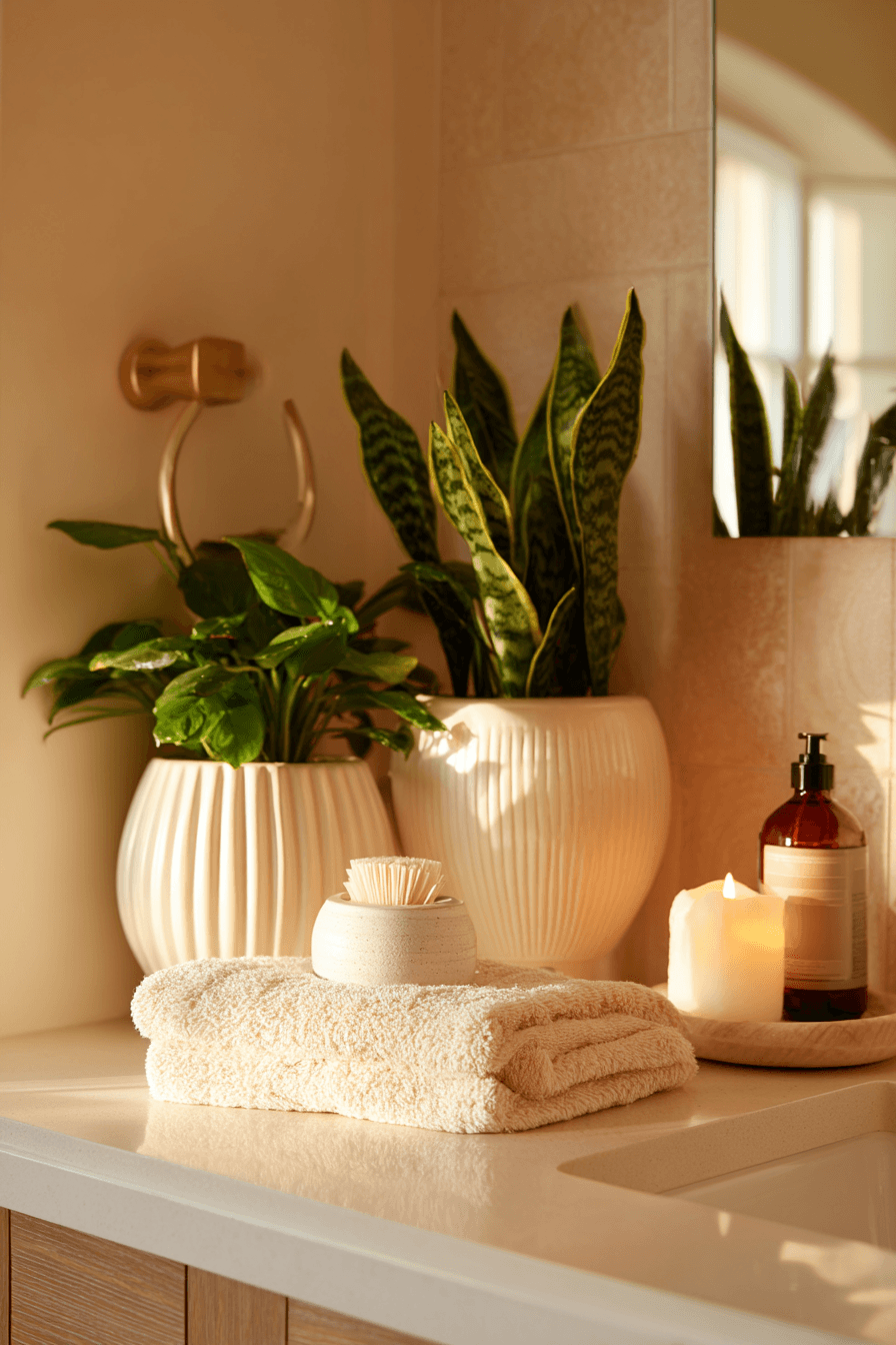 27 Cozy Bathroom Plant Decor Ideas