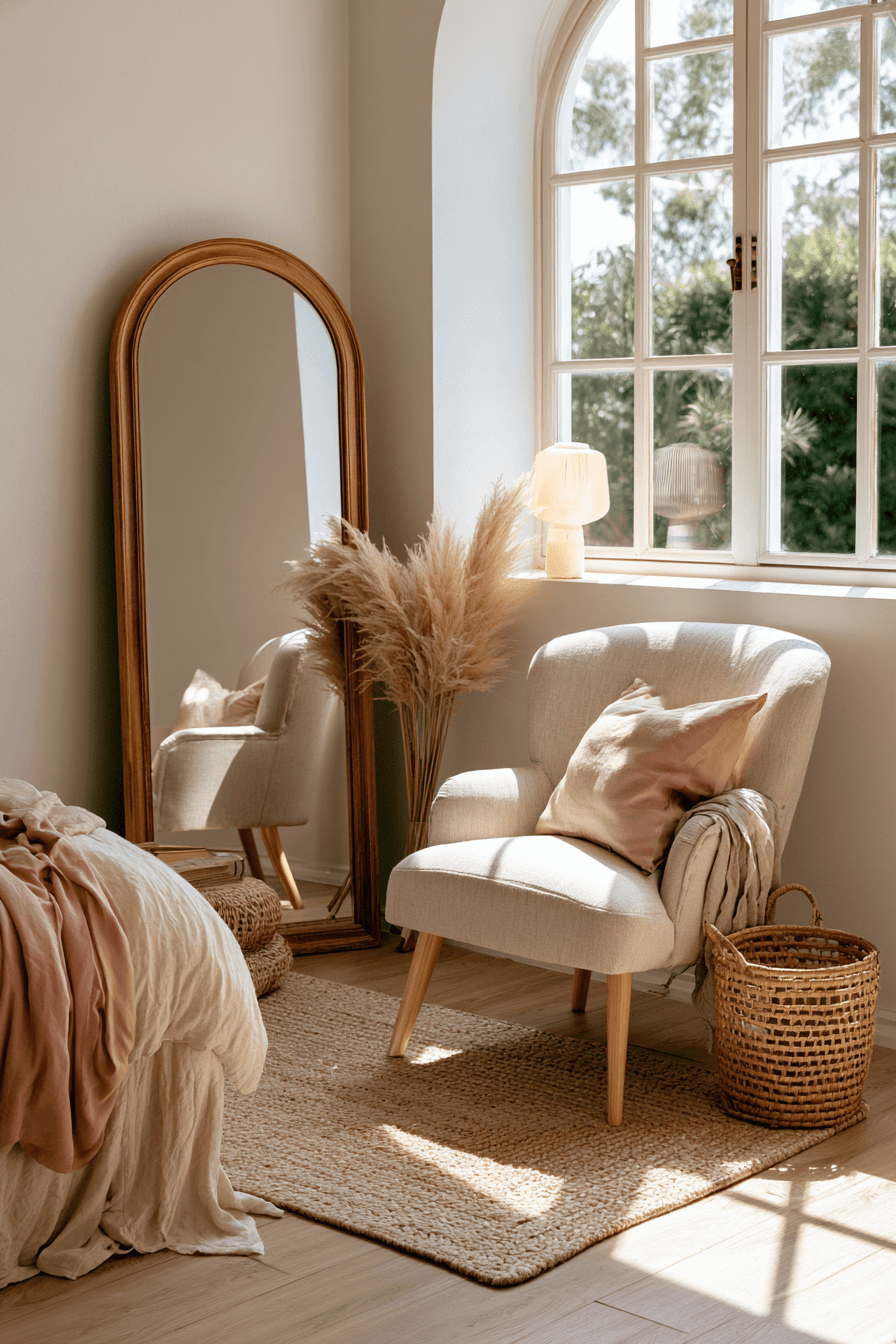 27 Gorgeous Corner Mirror Decor Ideas for a Polished Home
