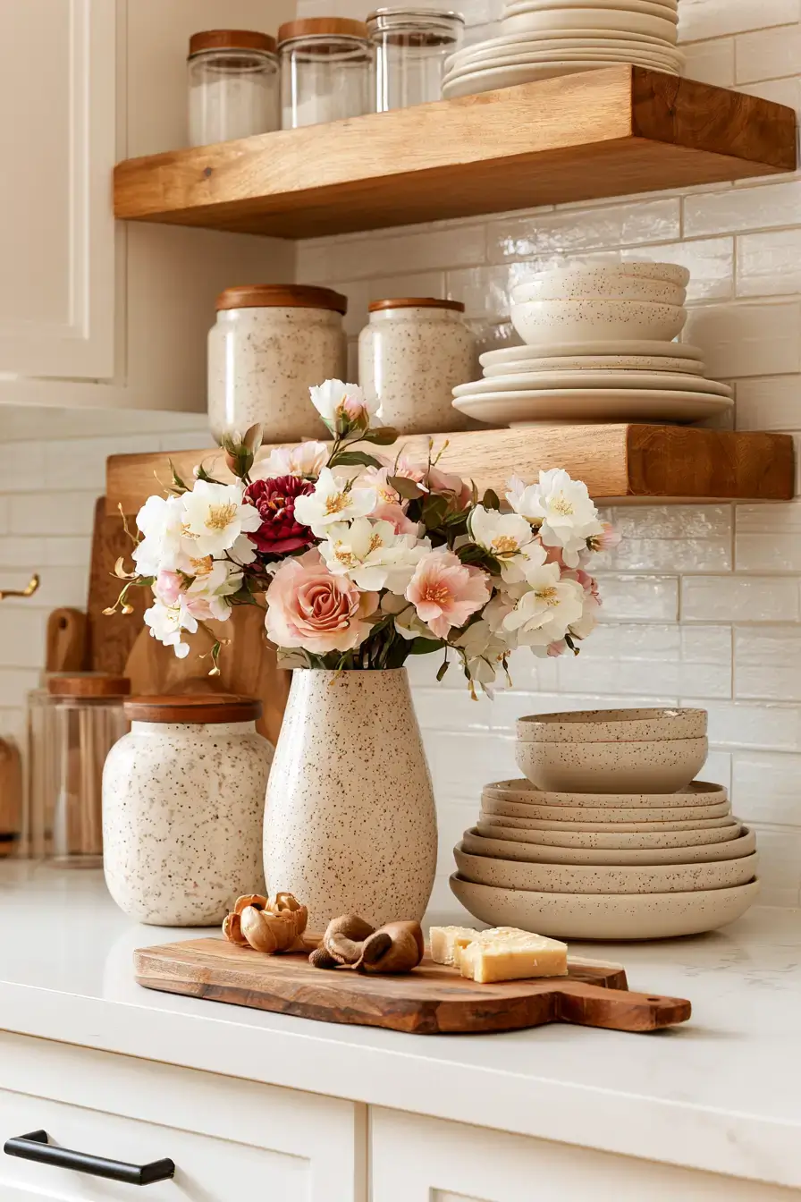 27 Cozy Kitchen Shelf Decor Ideas For A Warm Homey Look