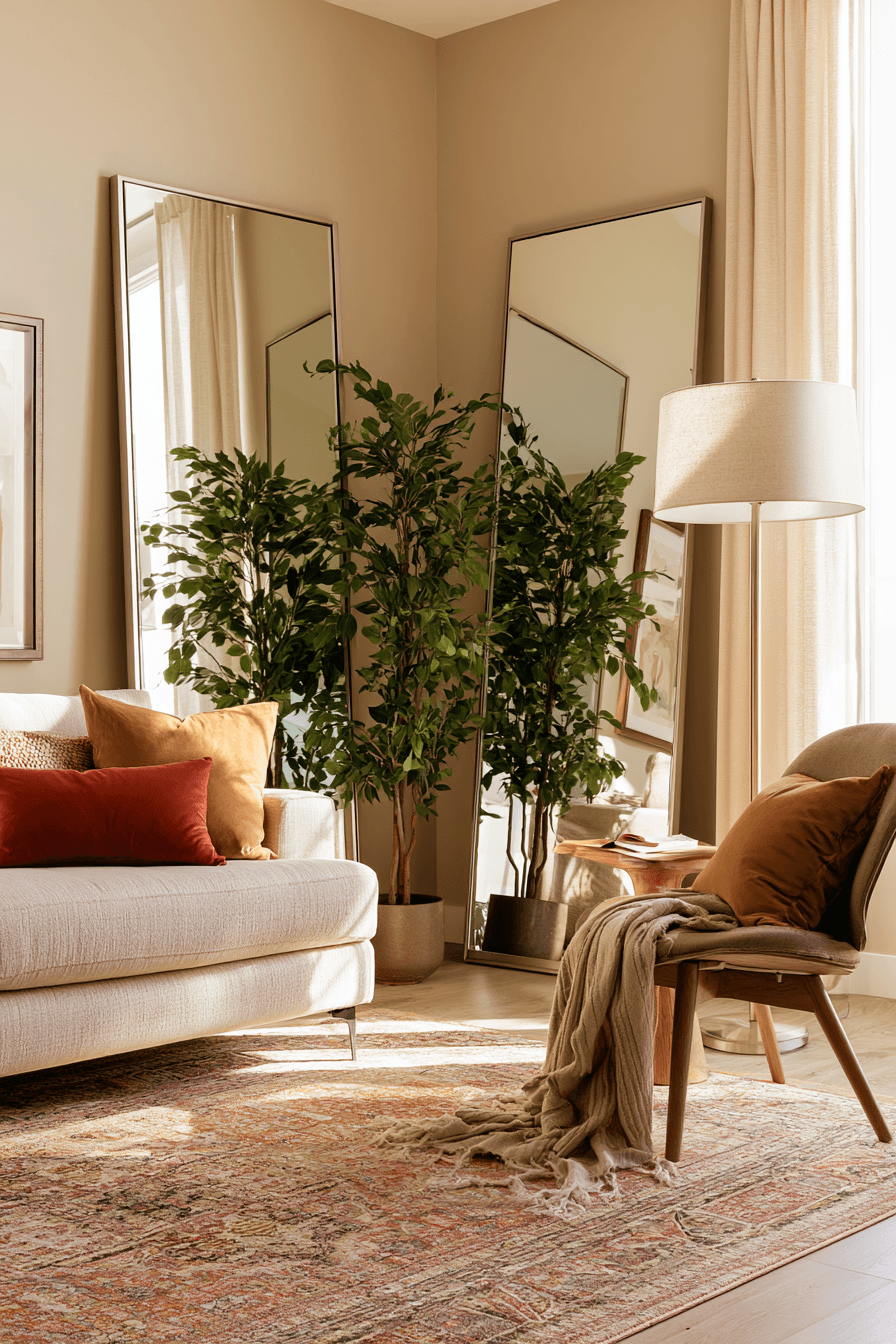 27 Gorgeous Corner Mirror Decor Ideas for a Polished Home