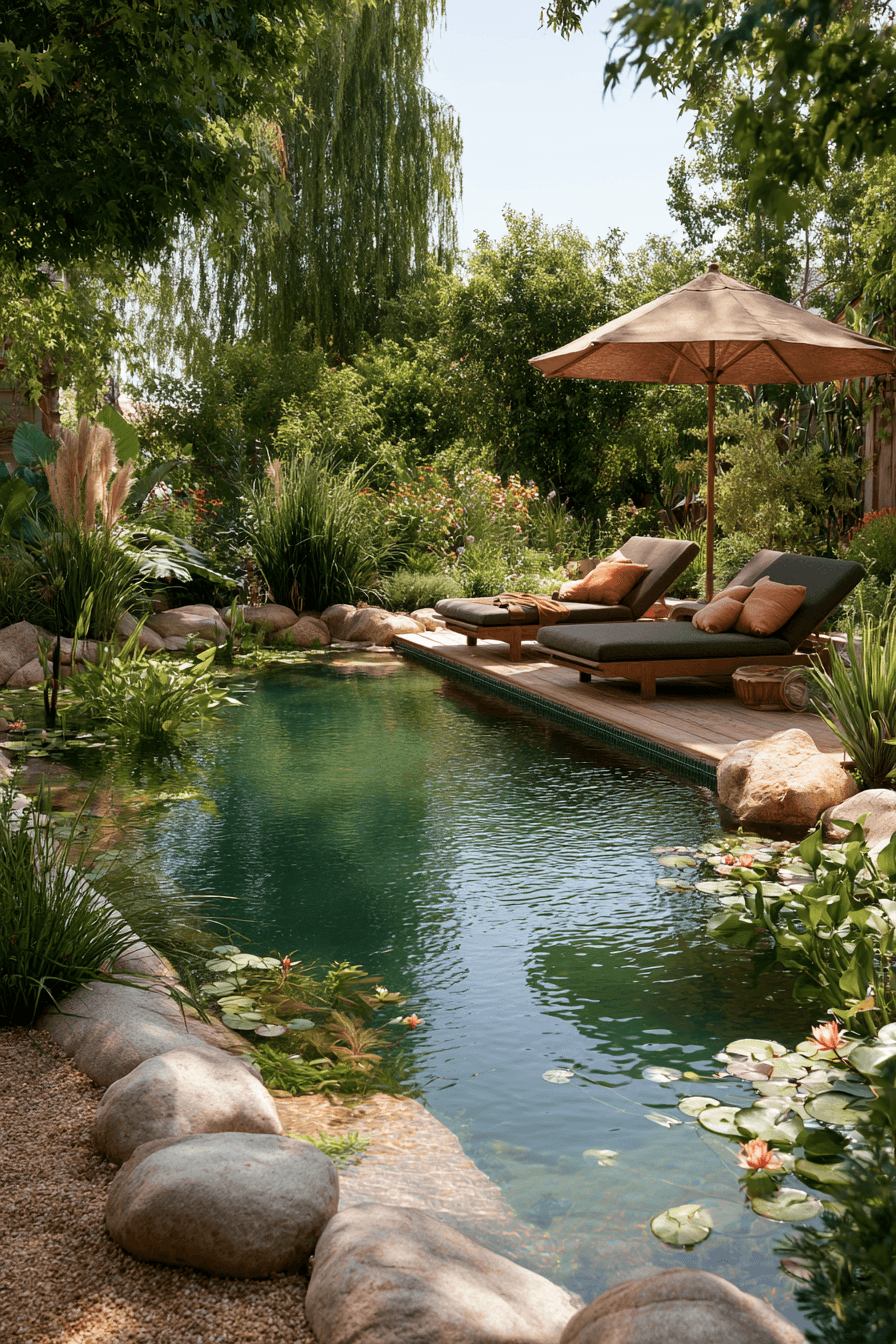 27 Cozy Natural Swimming Pool Designs for a Relaxing Garden Escape