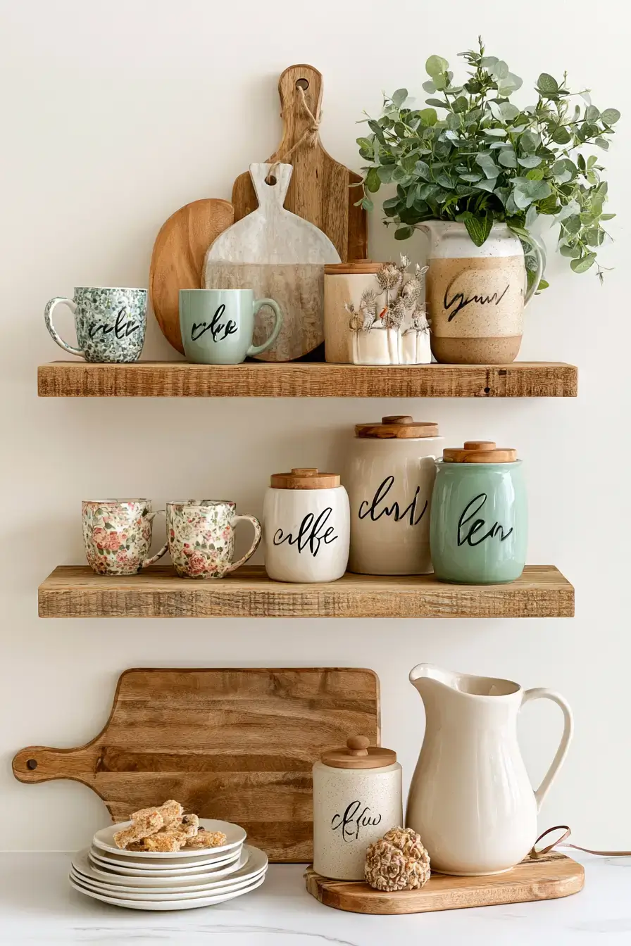 27 Cozy Kitchen Shelf Decor Ideas For A Warm Homey Look