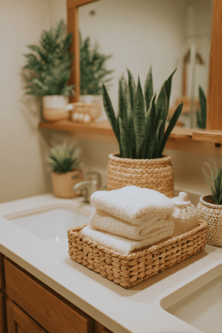 27 Cozy Bathroom Plant Decor Ideas