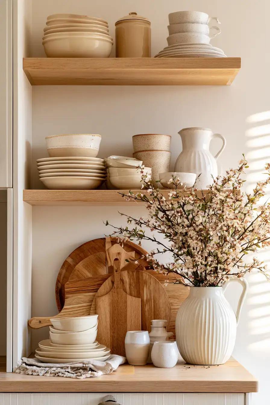 27 Cozy Kitchen Shelf Decor Ideas For A Warm Homey Look