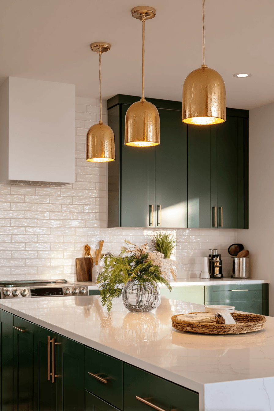 27 Warm Evergreen Fog Kitchen Cabinets