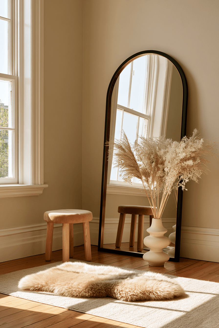 27 Gorgeous Corner Mirror Decor Ideas for a Polished Home
