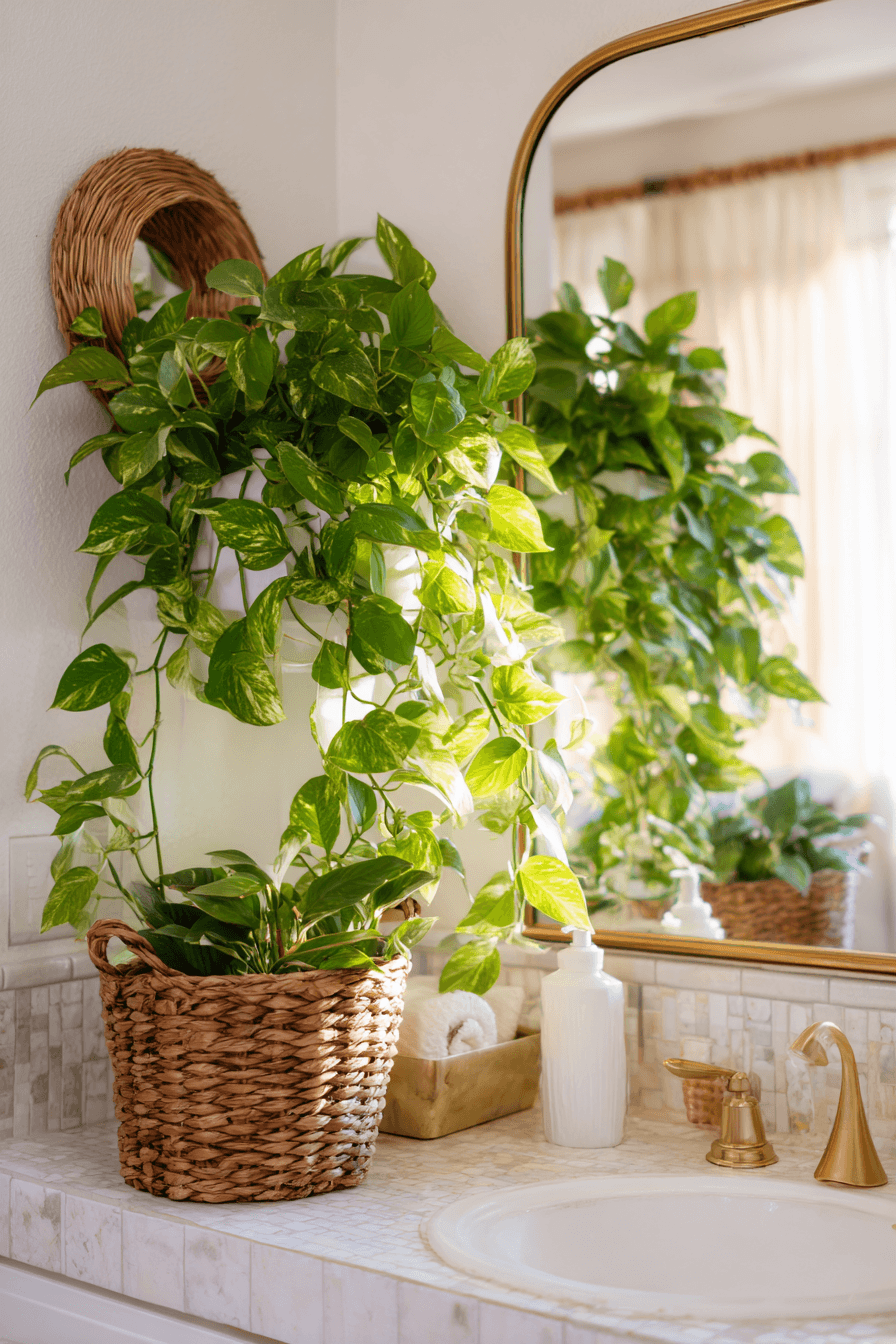 27 Cozy Bathroom Plant Decor Ideas